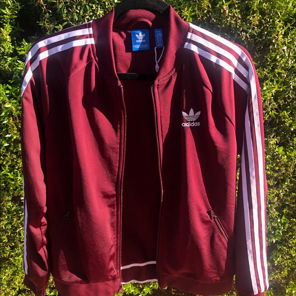Adidas Burgundy Track Jacket